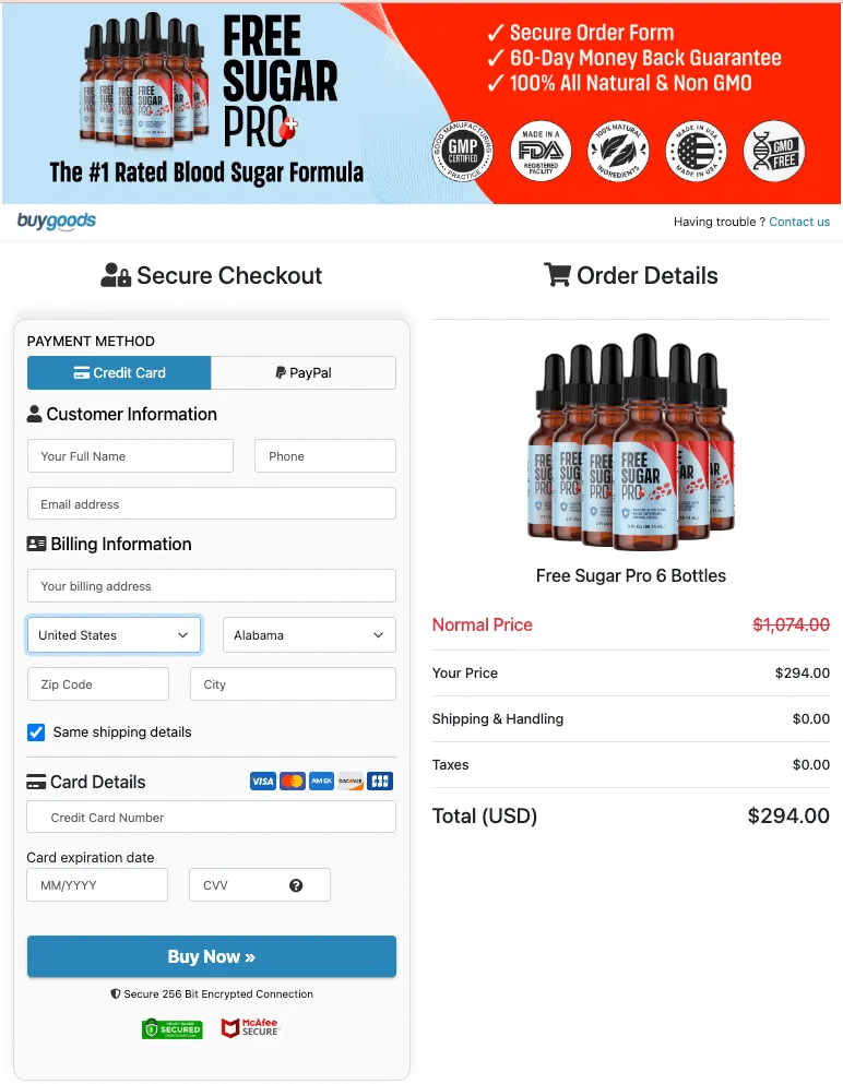 Free Sugar Pro price 